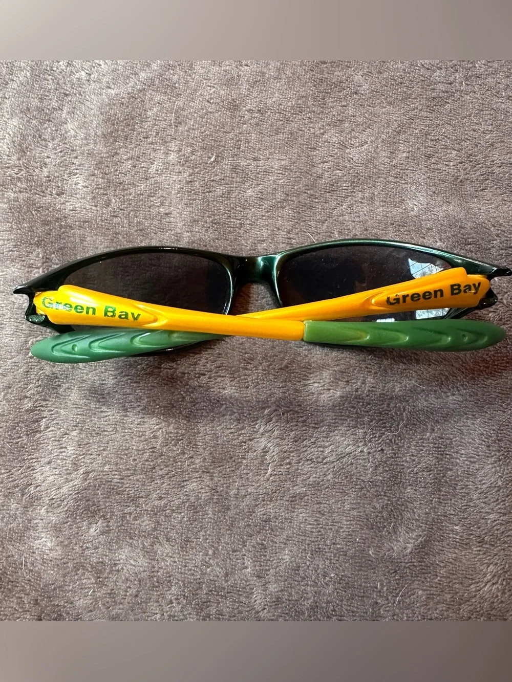 Green Bay Football Fan Sunglasses Green Gold Wraparound Sports Shades Unisex